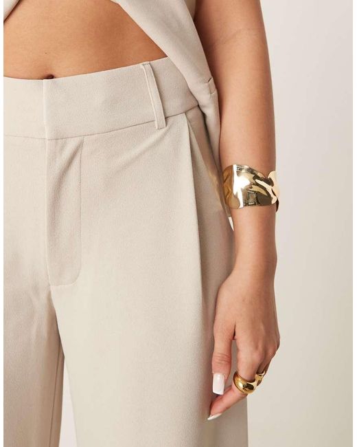 Jdy Natural Wide Leg Tailored Trousers