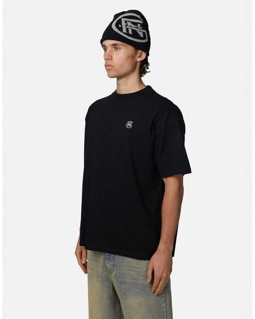 Good For Nothing Black Relaxed Monogram T-Shirt for men