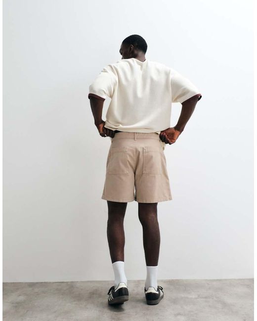 ASOS Natural Shorter Length Short for men