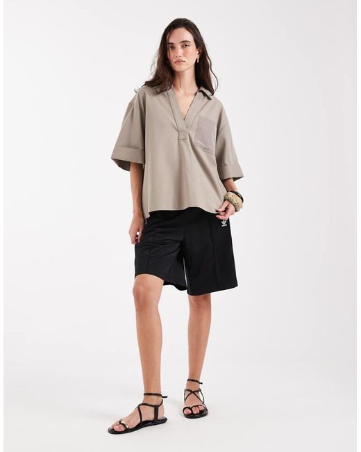 & Other Stories Natural Cotton Resort Overhead Shirt