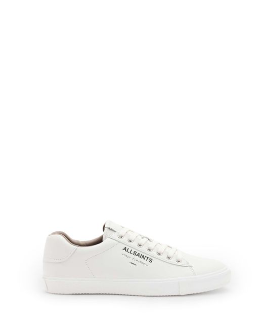 AllSaints – underground – leder-sneaker in White für Herren