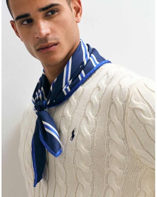 Polo Ralph Lauren Blue Striped Neck Tie for men