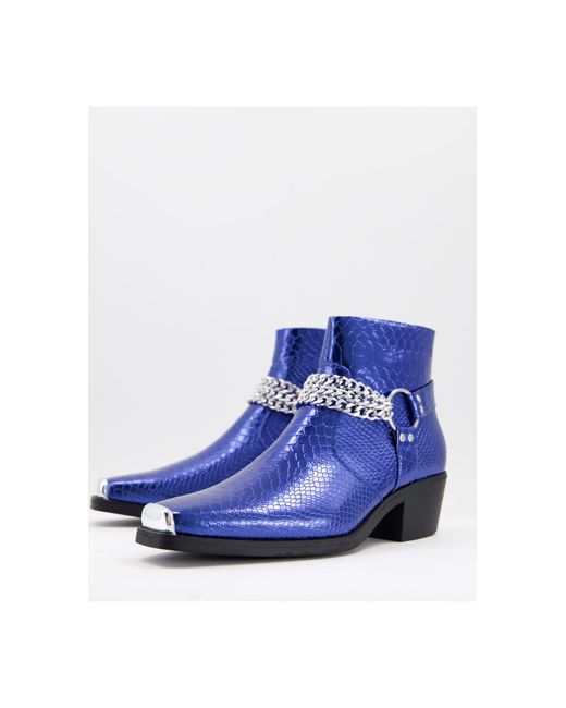 asos blue boots