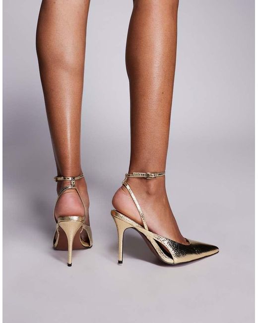 ASOS Brown Pamela Cut Out Detail High Heeled Shoes