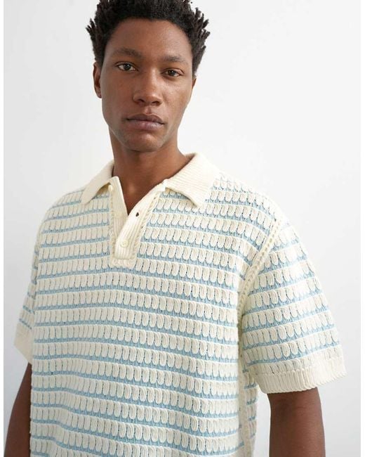 Topman Regular-Fit Machinegehaakte Polo in het White voor heren