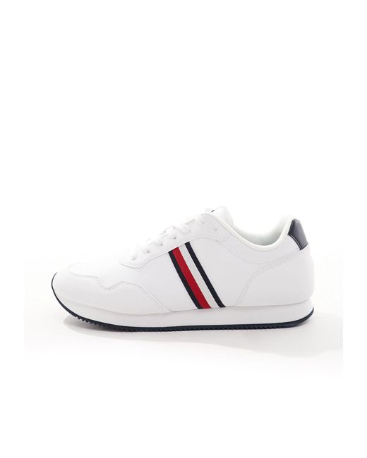 Tommy Hilfiger White Core Low Runner Sneakers for men