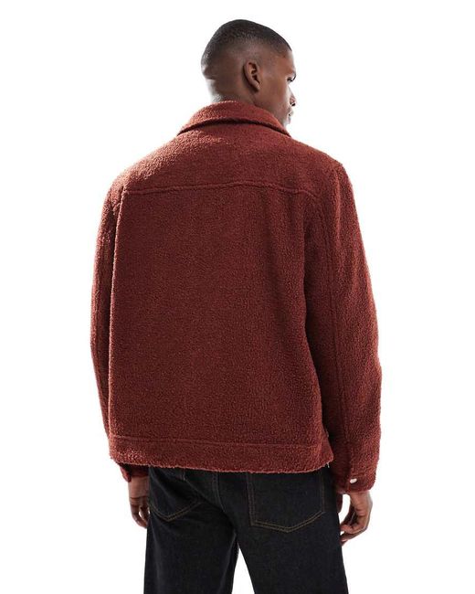 New Look Red Boucle Jacket for men