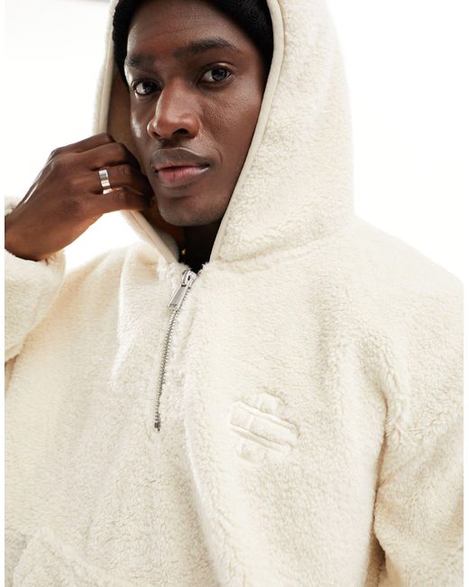 The Couture Club White 1/4 Zip Pullover Jacket for men