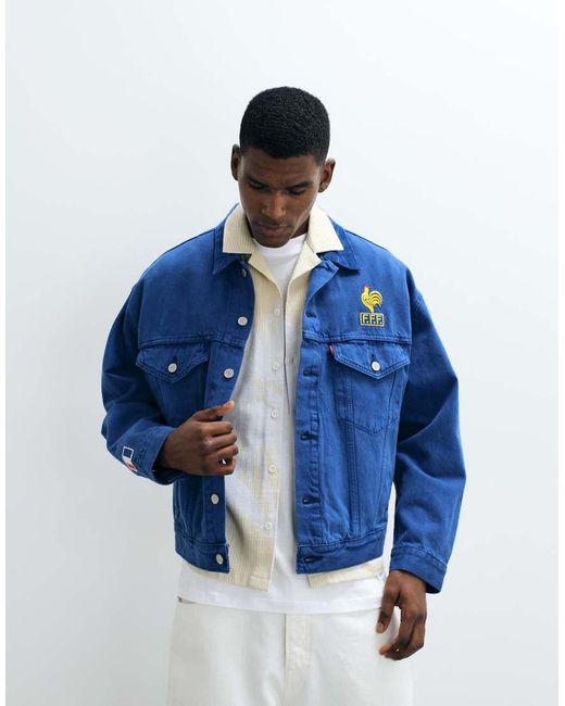 Levi's Blue France Denim Trucker Jacket for men
