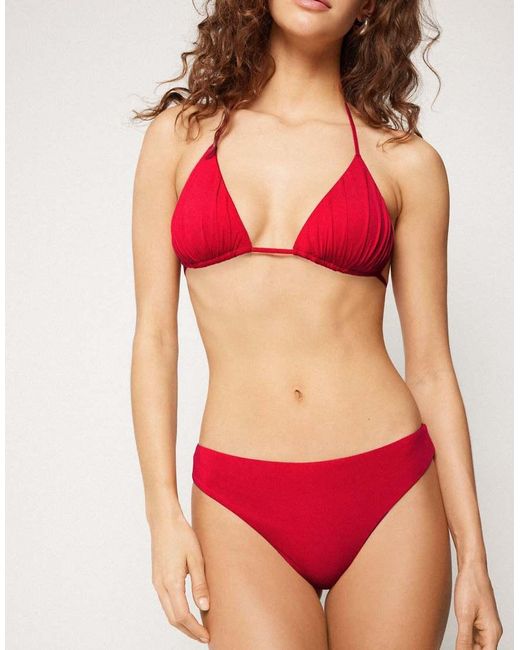 Tezenis Red Timeless Look Brazillian Bikini Bottoms
