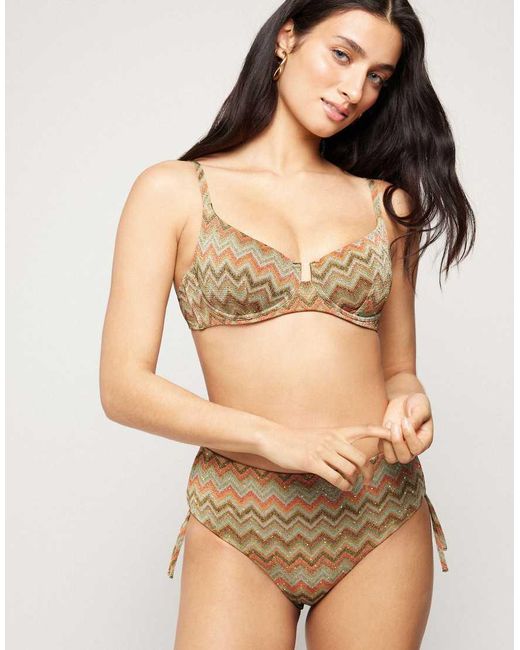 Tezenis Natural Luxury Chevron Balconette Bikini Top