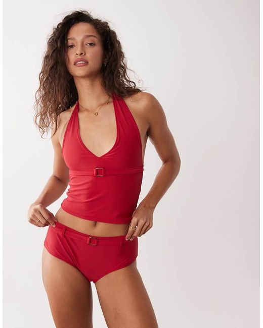 Motel Red Co-ord Towi Swim Tank Top
