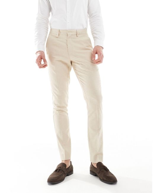 ASOS White Wedding Skinny Suit Trousers for men