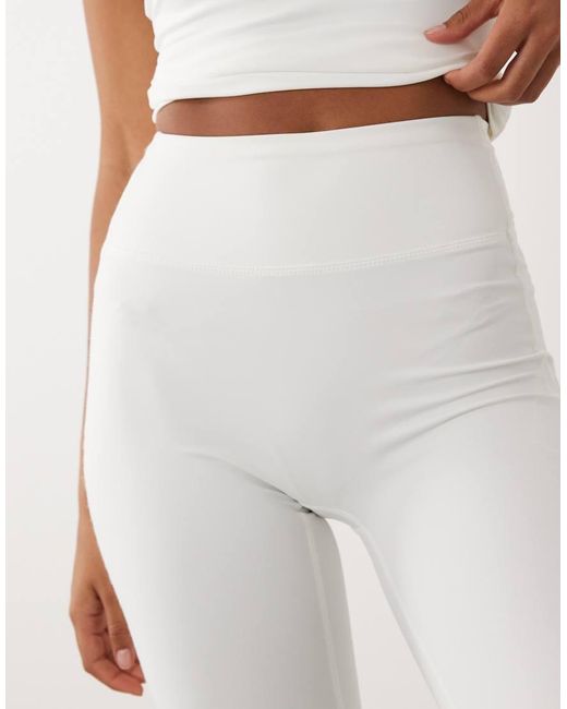 Gina Tricot White Mix And Match Flare Yoga leggings