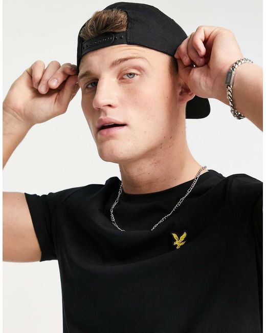 Lyle & Scott Black Cotton Logo T-shirt for men