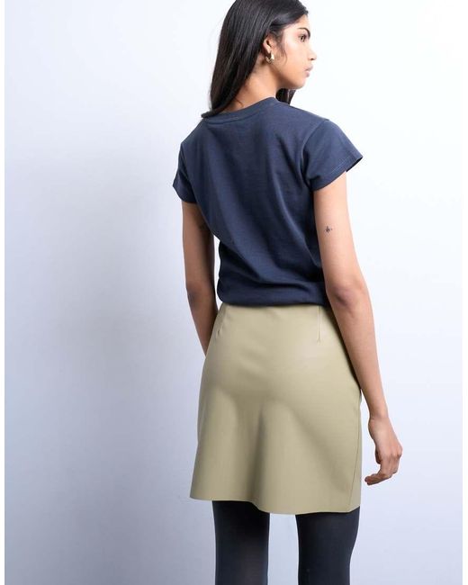 TOPSHOP Multicolor Faux Leather Co-ord Mini Skirt