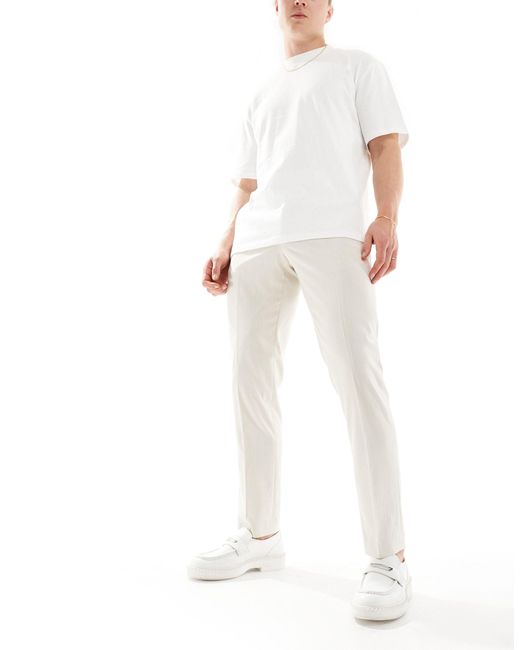 French Connection White Suit Trousers for men
