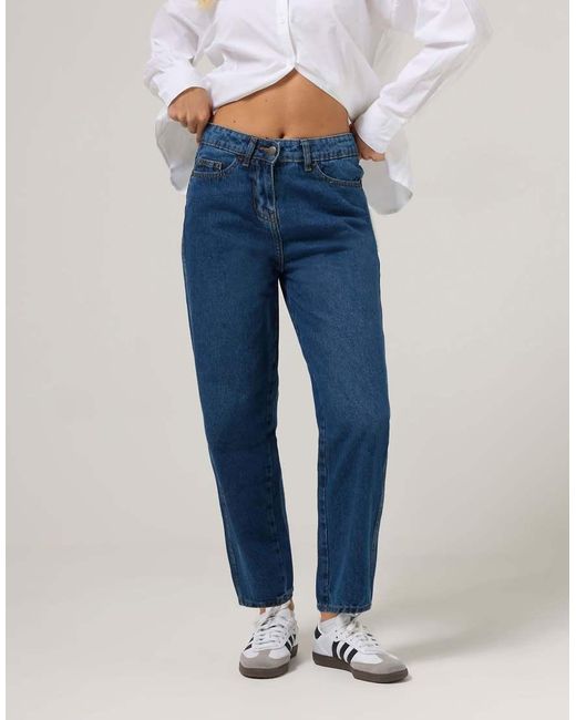 PixieGirl Blue Petite Barrel Leg Jeans