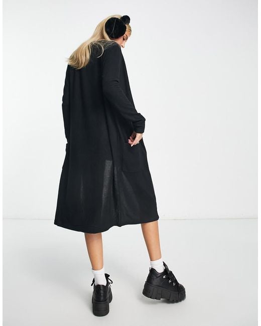 Noisy May Red Lightweight Longline Cardigan