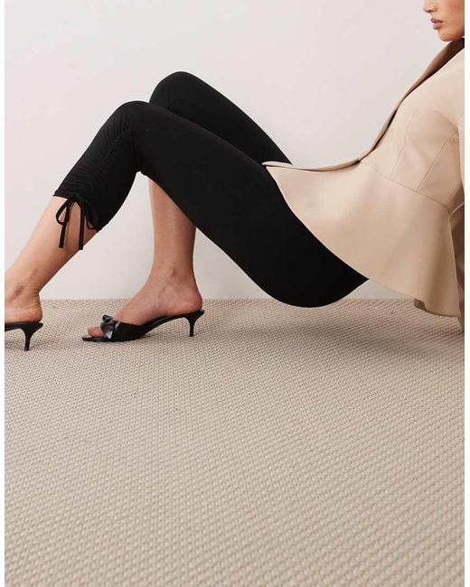 ASOS Natural Slinky Drawstring Capri Trousers