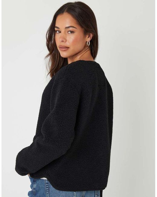 Threadbare Blue Fleece Borg Toggle Jacket