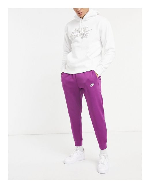 Nike Club Cuffed joggers in Purple for Men | Lyst