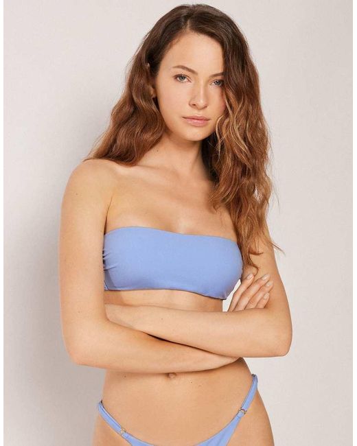 Calzedonia Blue Bandeau Bikini Top Premium Fit
