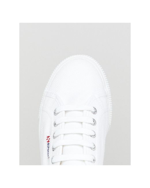 superga 2790 linea flatform trainers in black