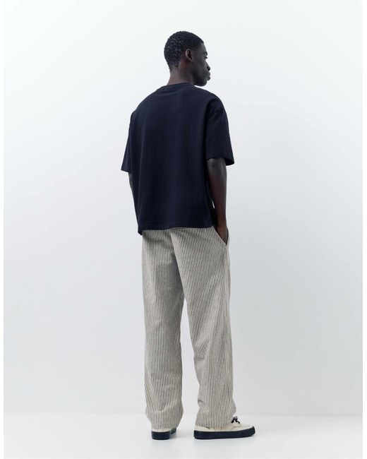Pantalon champêtre à rayures Pull&Bear pour homme en coloris Gray