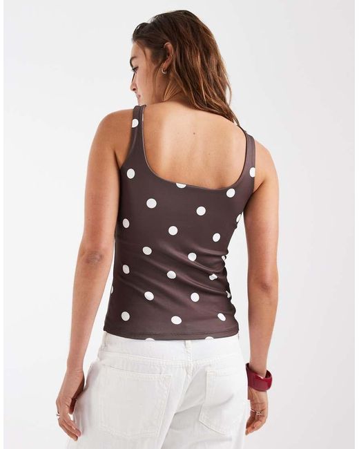 Vero Moda White Square Neck Vest Top