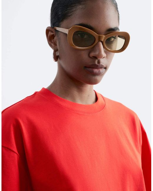 & Other Stories Red Boxy Oversized T-shirt