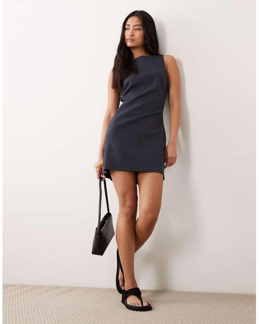 Miss Selfridge Blue Tailored Shift Dress