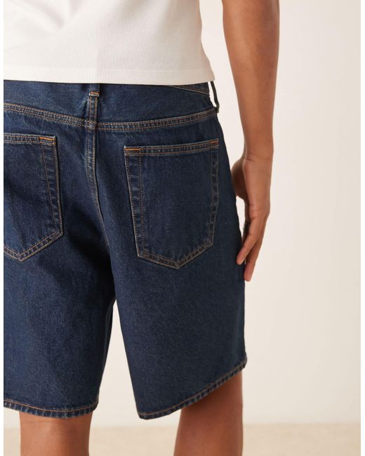 Short ample en jean - indigo Abercrombie & Fitch pour homme en coloris Blue