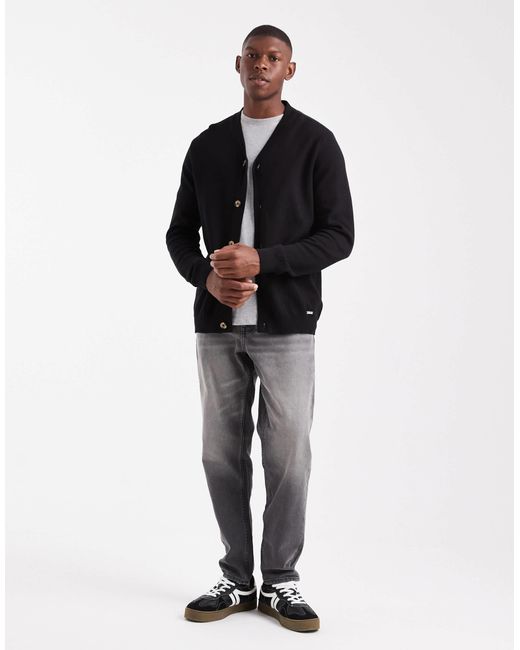 Threadbare – strickjacke in Black für Herren