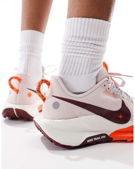 Nike White Reactx Pegasus Trail 5 Trainers