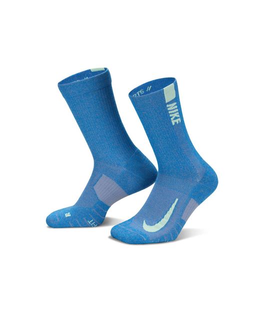 Nike – multiplier – 2er-pack crew-socken in Blue für Herren