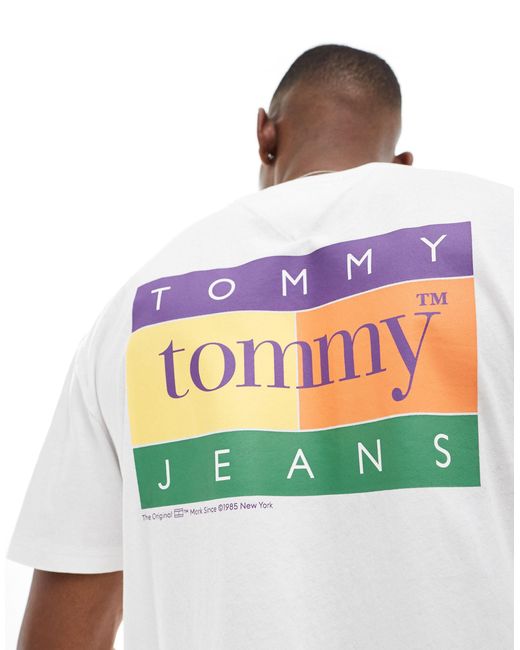 Tommy Hilfiger White Unisex Regular Summer Flag T-shirt