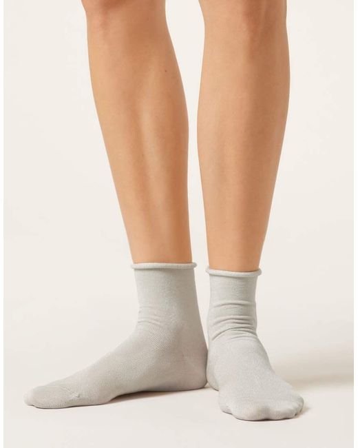 Calzedonia White Glitter Socks