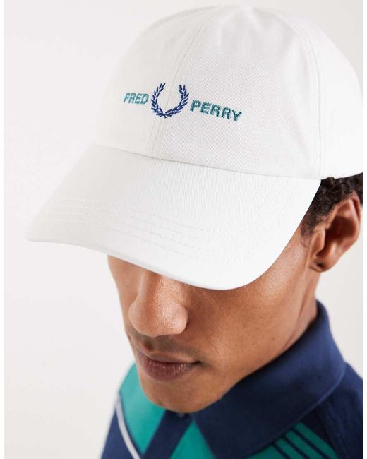 Fred Perry Blue Twill Logo Cap for men