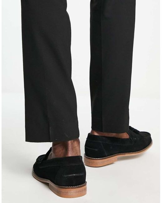 ASOS Black Tassel Loafers for men