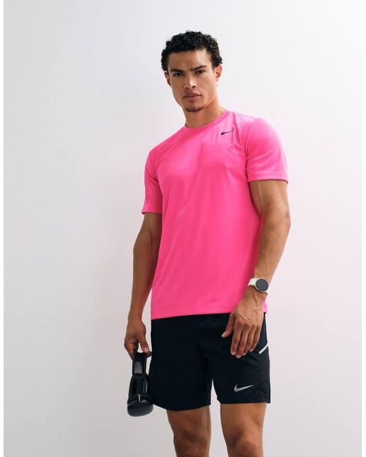 Nike Pink Dri-Fit Flex T-Shirt for men