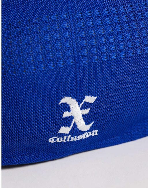 Collusion Blue Branded Flat Cap