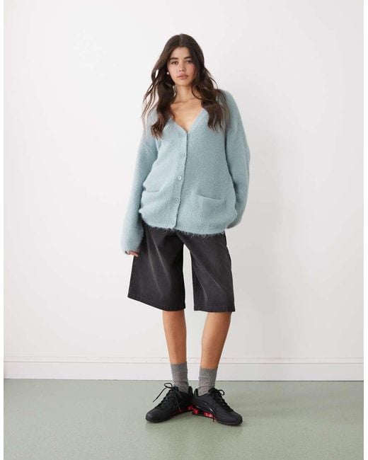 Monki Blue Oversized Cardigan