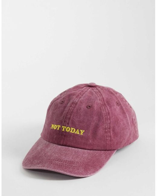 Jack & Jones Pink Slogan Baseball Cap for men