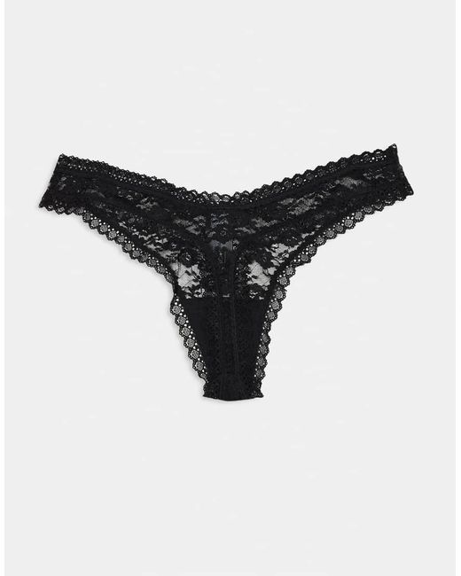 ASOS Set Van 3 Kanten Strings Met Verlaagde Voorkant in het Black