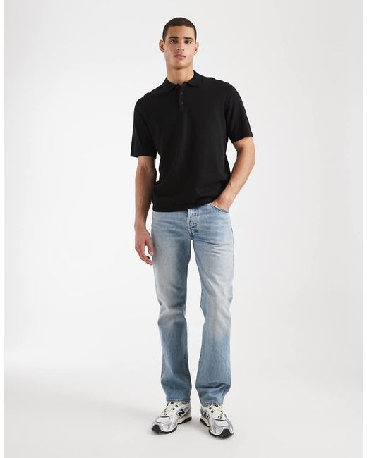 JJ Rebel Black Knitted Polo for men