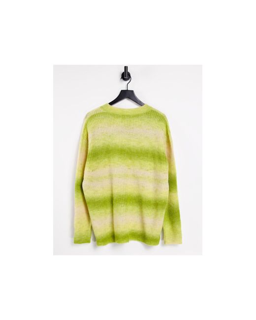 Tie Dye Oversized Jumper in Green 