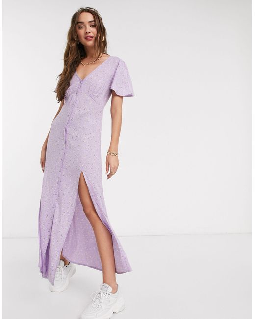 Miss Selfridge Angel Sleeve Ditsy Maxi 