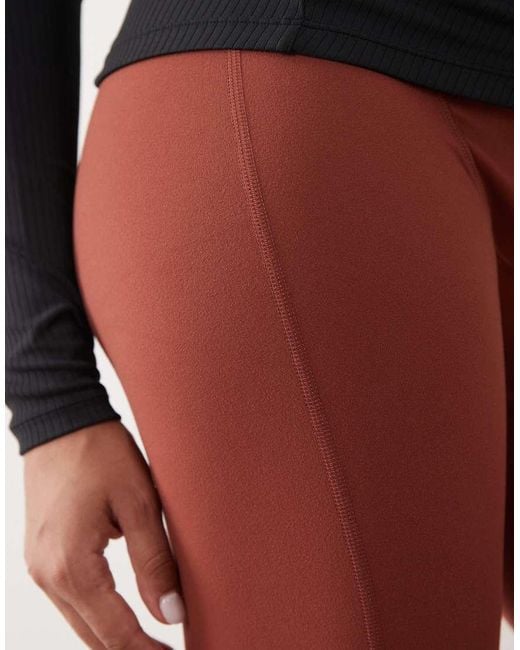 4505 Brown Maternity Icon Soft Touch High Waist Slim Kick Yoga Legging