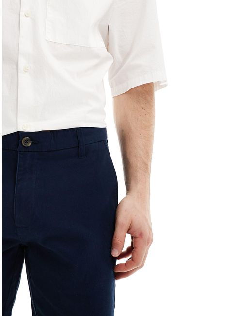 Ben Sherman – elastische, schmale chino-shorts in Blue für Herren